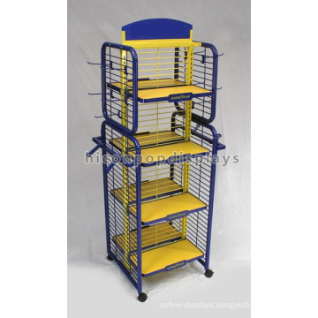 Quality Guaranteed Floor Standing 4-Way Metal Movable Commercial Retail Department Store Shelving